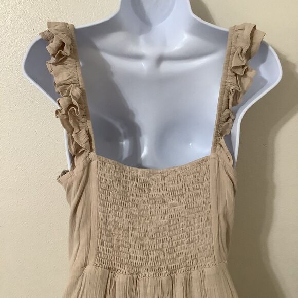 The Post Tiered Feminine Romantic Cottagecore Ruffle Babydoll Fairy Mini Dress L - Picture 7 of 12